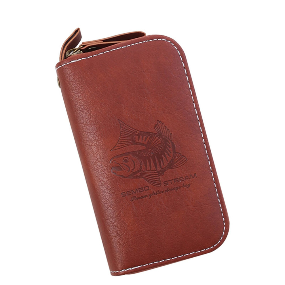 Portable Fly Spinner Spoon Baits Storage Bag PU Leather Waterproof Lures Case Small Spoon Baits Jig Bag For Fly Hooks-image-OPC-PM69P6K-NEW