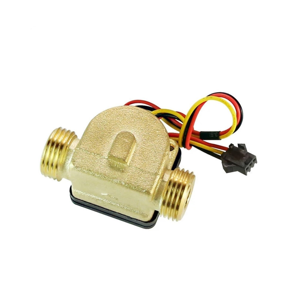 1/2" Water Flow Sensor Brass Hall Sensor Turbine Flowmeter 5-18V Dc 1.75 Mpa Dn15 Female/Male Thread For Water Heaters 9393856315390