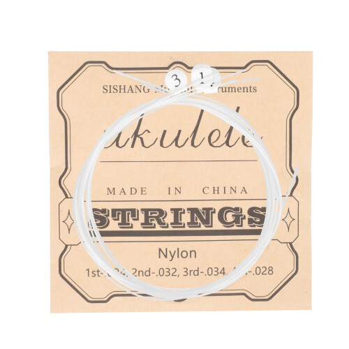 4 Sets Langlebige Ukulele Aus Nylon Ersatz Weiß 2