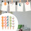 40Pcs Ocean Themed Assorted Color Mini Wooden Clothespins 4