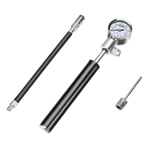 1Set Stevige Fietspomp Met Manometer Compact En Lekvrij Ontwerp