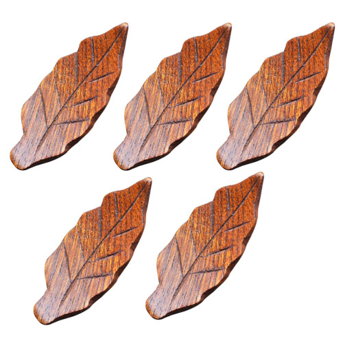 5Stk Holz Essstäbchenablage Blattform Mit Gabel Und Löffelhalter