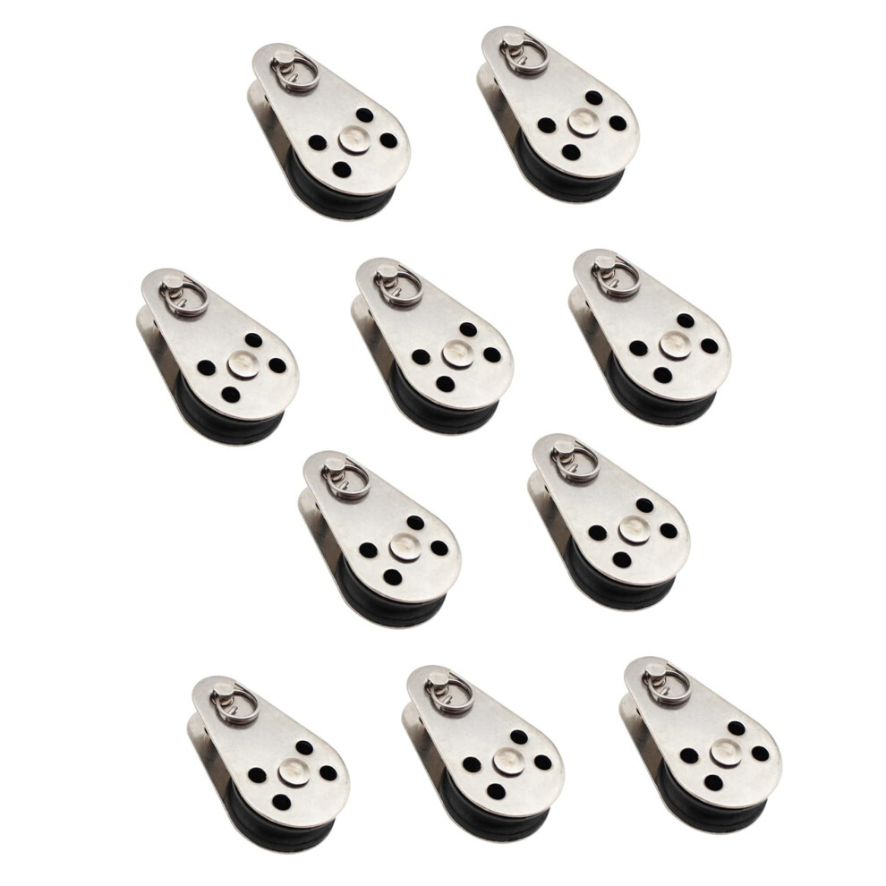 M25 Stainless Steel Series Pulley Block 10 Pcs For Towing And Lifting Rope Pulley Roller 9084446397833