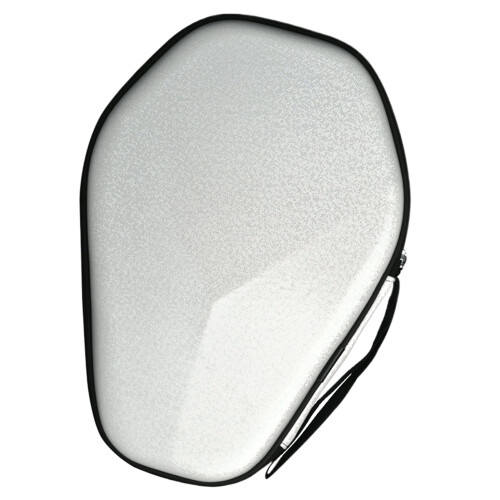 Table Tennis Paddle Bag Hard Racket Box Reusable Protective Organizer Portable Storage Silver