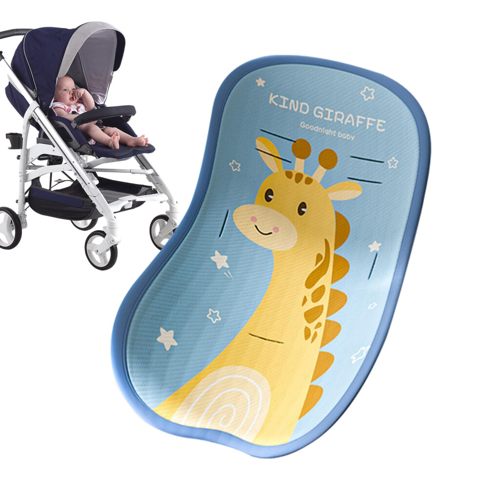 Car Seat Cooler Pad Ice Cushion Mat For Stroller, Pram, Push Chair | Double Hook Fixation Yellow