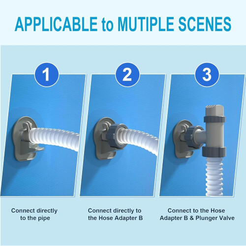 Pool Hose Holder 2-Pack Pool Pipe Holders, Hose Support, Upper Ground Spa Replacement Parts Bracket, Sagging Prevention 2