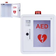 AED Defibrillator Storage Cabinet With Key Lock And Alarm System, Emergency Medical Cabinet, Emergency Response Storage