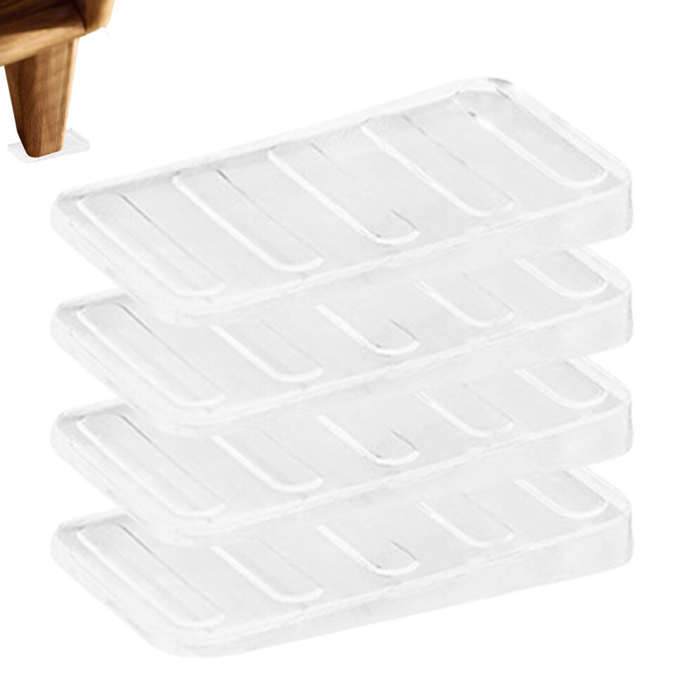 Shims For Leveling Furniture Clear Plastic Wedge Levelers 4-Piece Furniture Pads Levelers Table Shims Home Improvement 9354506262891