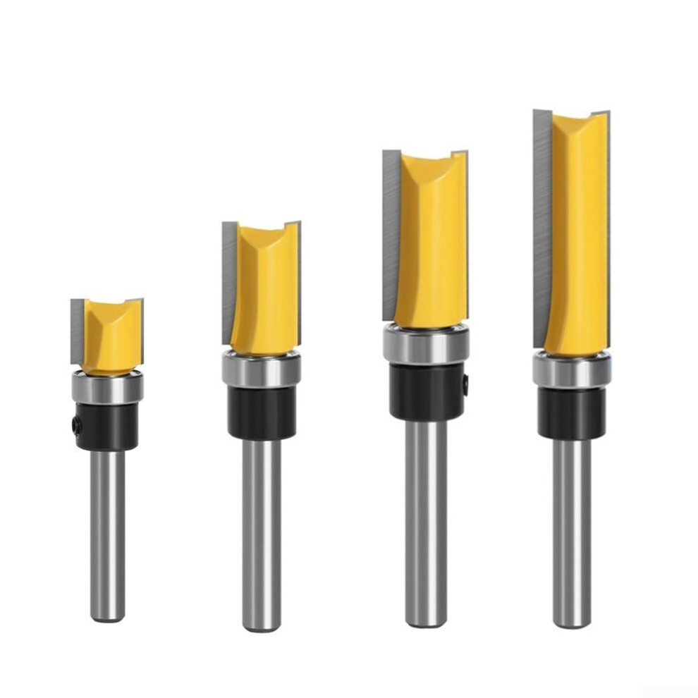 Flush Trim Router Bit 6Mm Shank 3-Piece Set For Edge Routing In Woodworking 9354506263126