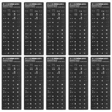 10Stk Tastatur Aufkleber Schwarz Mit Weißer Beschriftung