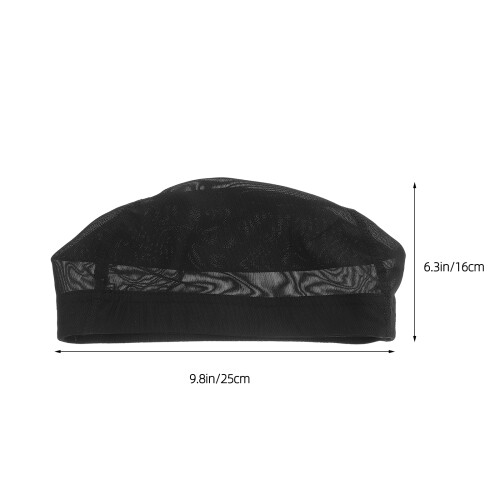 2Pcs Black Stretch Elastic Wig Caps Adjustable Weaving Net for Wigs 1