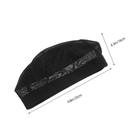 2Pcs Black Stretch Elastic Wig Caps Adjustable Weaving Net for Wigs 2