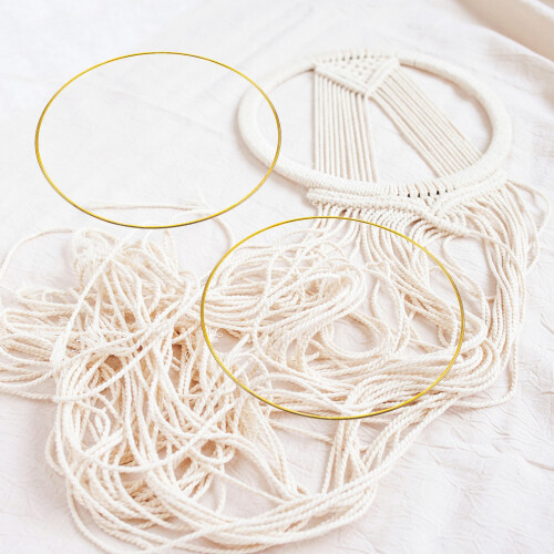 4Stk Dreamcatcher Reifen Metallringe Sternform Basteldraht Makramee 2