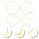 4Stk Dreamcatcher Reifen Metallringe Sternform Basteldraht Makramee 6