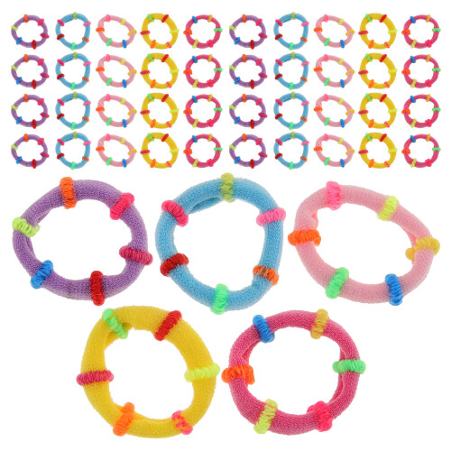 200 Elastische Haargummis Für Kinder Pferdeschwanz Halter 2