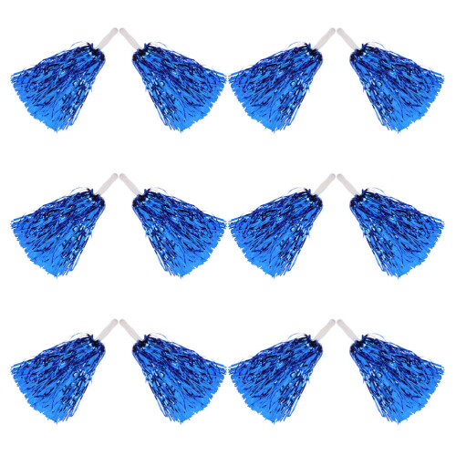 12 Metallic Cheerleader Pompons Handmatige Dansaccessoires