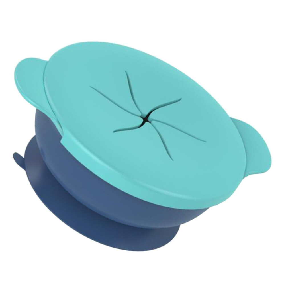Boy Girl Feeding Bowl Silicone Plate Suction Base Divided Dishes Safe Easy To Clean Lunch Tableware
