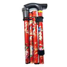 Walking Cane Folding Telescopic Five-Section Adjustable Height Lightweight Outdoor Walking Stick Prosperous