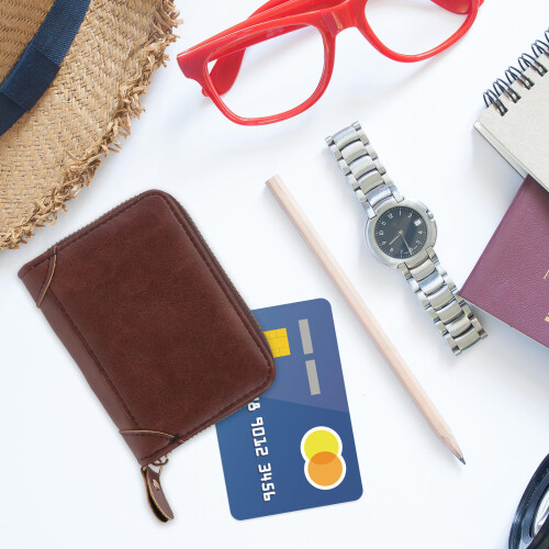 Echtes Brieftasche Mit Rfid Münzfach 1