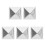 5 Snowboard-Einstiegs-Matte 1,20x1,20x1,00 Cm Silber 10