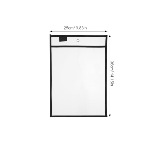 20 Herbruikbare Whiteboard Pocket Sleeves Transparante Plastic 2