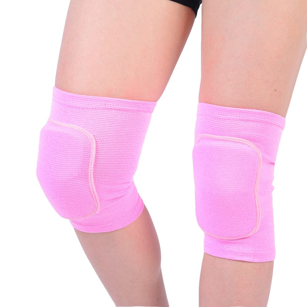 Sports Compression Knee Pads For Dancing Workout Elastic Protector Thickened Sponge Knee Brace Size M Pink 1 Pair 9016109388773