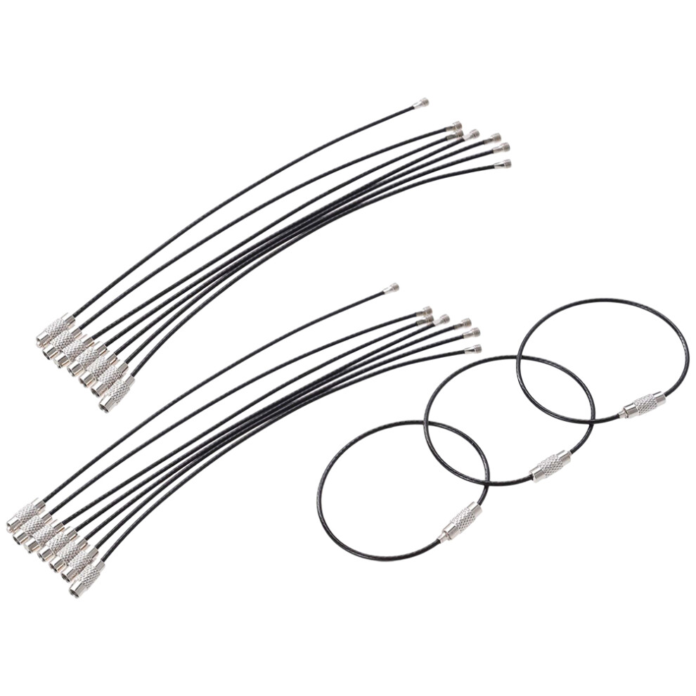 50 Roestvrijstalen Sleutelhanger Draadringen Bagagelabels-image