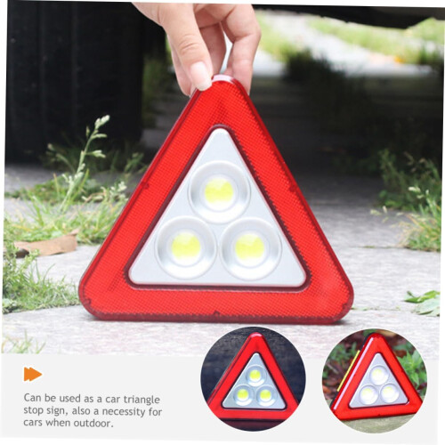 Car Led Light Sign Warning Triangle Reflective Triangle For Driveway Safety Orange 2