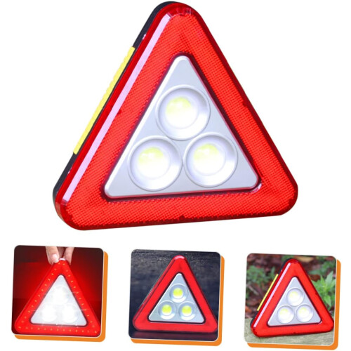 Car Led Light Sign Warning Triangle Reflective Triangle For Driveway Safety Orange 1