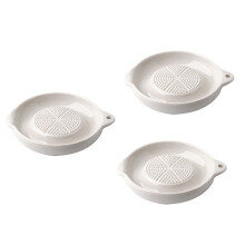 Garlic Tools Voedselmalbak Keramisch Wit 3 Stuks