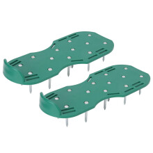 Lawn Aerator Shoes For Grass, Buckle Straps Spike Shoes, Soil Conditioner For Garden And Yard, Color Green
