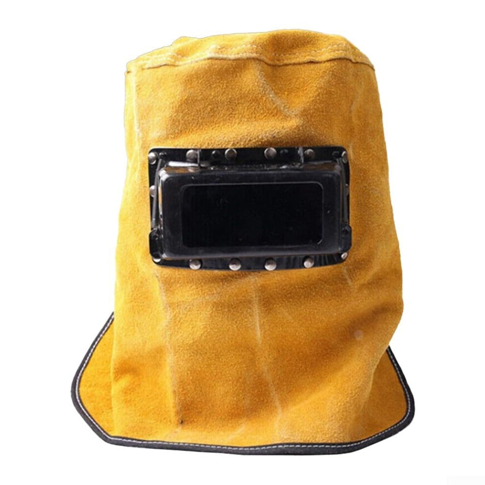 Leather Welding Helmet With Easy Lens Replacement For Daily Use And Comfortable Fit 9393856318001