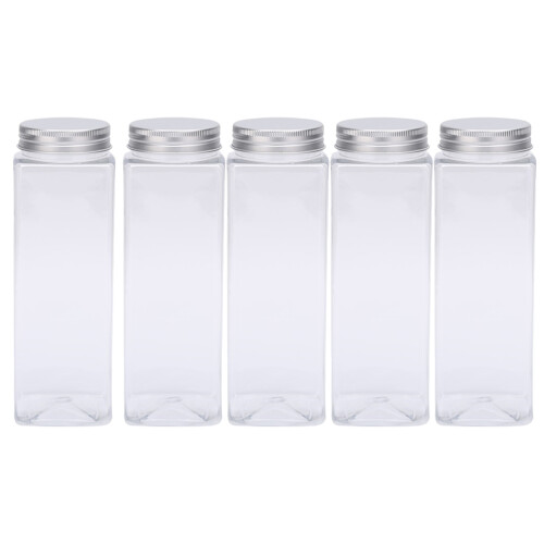 5Stück 500Ml Flaschen Pet Mit Deckel