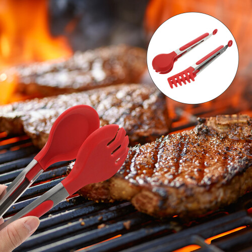 2Stk Robust Geschirrzange Für Steak Und Pasta 1