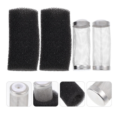 2 Sets Aquariumfilter Abdeckung Einlass Auslass Schutzgitter 2