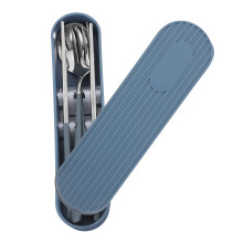 1 Set Tragbares Reisebesteck Mit Etui Aus