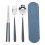 1 Set Tragbares Reisebesteck Mit Etui Aus 11