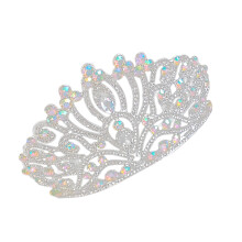 Women Crown Tiara Shiny Headwear Bridesmaid 17x17x10cm Silver