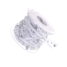 1 Rolle Perlenband Silber Für Hochzeitsdekoration Blumenstrauß Basteln