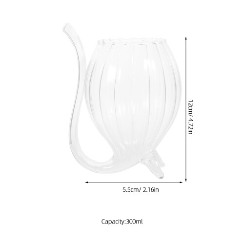 4 Gestreifte Saftgläser Transparente Weingläser Getränkeglas 1