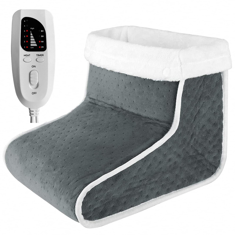 Intelligent Constant Temperature Timed Electric Foot Warmer 27 By 27 Cm Grey Machine Washable Heated Foot Pads