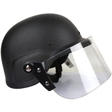 Tactical Military Airsoft Helmet With Clear Riot Visor Face Shield For Paintball And Air Gun Use