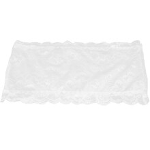 Fashion Spitze Trägerlos Orchidee Oberteil Tube Top Weiß