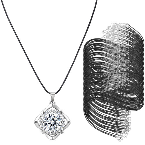 100Pièces Collier Noir Avec , Idéal DIY 2