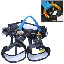 Half Body Safety Harness Fall Protection Waist Hip Belt For Tree Climbing Rock Climbing Rappelling Caving Blue