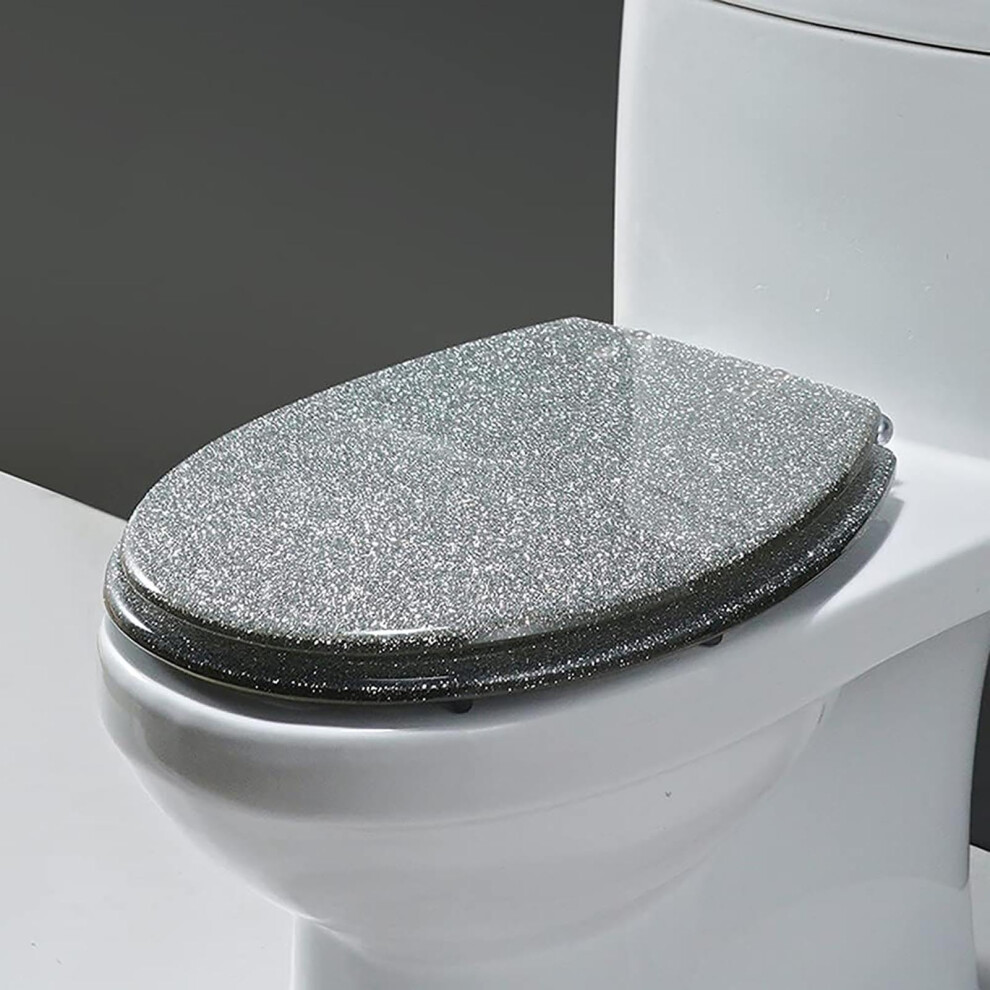 Round Toilet Seat Soft Close Lid Quick Release Hinges Standard Quiet Close Model 04 Never Loosen Bumpers 9393856321766