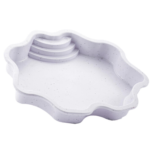Reptiles Bathing Pool With Step - Large Marble White, Suitable For Turtles And Lizards