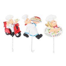 3Stk Harzküchenchef Figur Wandhaken Aufhänger Für Badzimmer