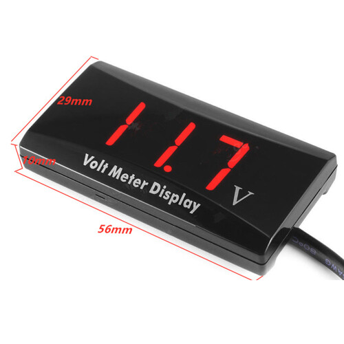 1Motorbikevoltmeter Rood Waterdicht Display, Weerbestendig 1