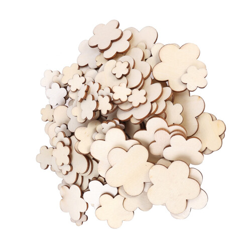 100Pièces Décor Bois Beige De Prunier Pour Scrapbooking Fêtes 2